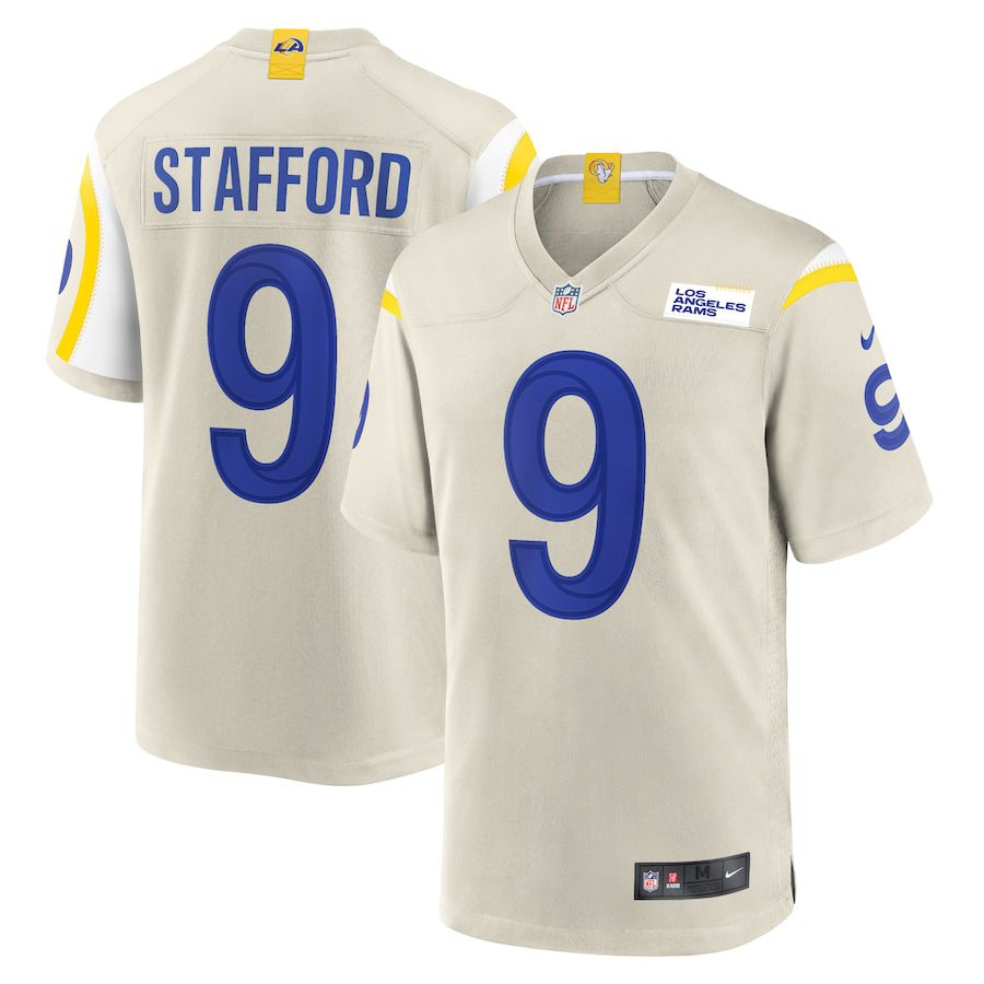 Men Los Angeles Rams #9 Matthew Stafford Nike Cream Player Game NFL Jersey->los angeles rams->NFL Jersey